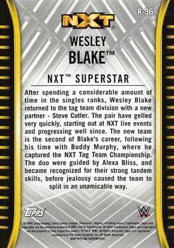 2018 Topps WWE NXT #R-36 Wesley Blake Back
