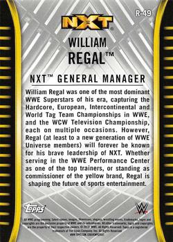 2018 Topps WWE NXT #R-49 William Regal Back