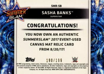 2018 Topps WWE - SummerSlam 2017 Mat Relics Bronze #SMR-SB Sasha Banks Back