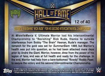2018 Topps WWE - WWE Hall of Fame Tribute Ultimate Warrior #12 Defeats 