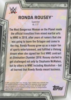 2018 Topps WWE Women's Division #25 Ronda Rousey Back