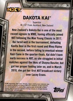 2018 Topps WWE Women's Division #36 Dakota Kai Back