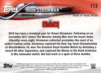 2018 Topps WWE Then Now Forever #113 Braun Strowman Back