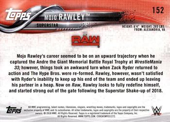 2018 Topps WWE Then Now Forever #152 Mojo Rawley Back