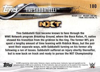 2018 Topps WWE Then Now Forever #180 Tino Sabbatelli Back