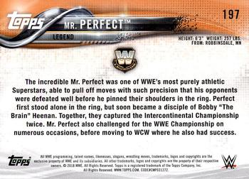 2018 Topps WWE Then Now Forever #197 Mr. Perfect Back