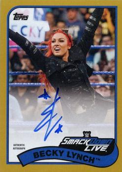 2018 Topps WWE Heritage - Autographs Gold #A-BL Becky Lynch Front