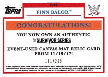 2018 Topps WWE Heritage - Survivor Series 2017 Mat Relics #SS-FB Finn Bálor Back