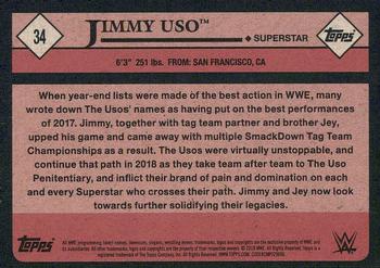 2018 Topps WWE Heritage - Bronze #34 Jimmy Uso Back