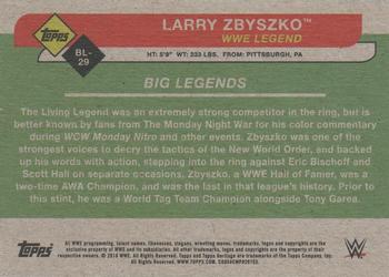 2018 Topps WWE Heritage - Big Legends #BL-29 Larry Zbyszko Back