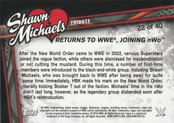 2018 Topps WWE Heritage - Shawn Michaels Tribute Part 3 #22 Shawn Michaels Back