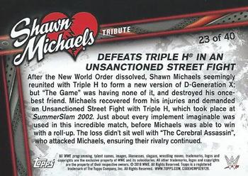 2018 Topps WWE Heritage - Shawn Michaels Tribute Part 3 #23 Shawn Michaels Back