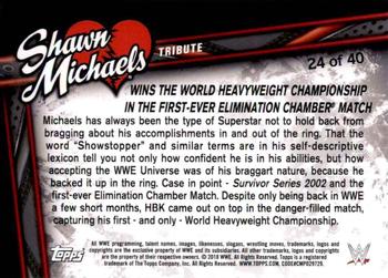 2018 Topps WWE Heritage - Shawn Michaels Tribute Part 3 #24 Shawn Michaels Back