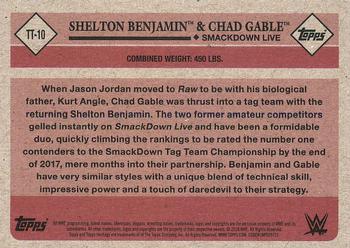 2018 Topps WWE Heritage - Tag Teams and Stables #TT-10 Shelton Benjamin / Chad Gable Back