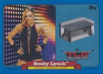 2018 Topps WWE Heritage - TLC Commemorative Medallion Relics Blue #CTM-BL Becky Lynch Front