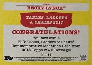 2018 Topps WWE Heritage - TLC Commemorative Medallion Relics Bronze #CTM-BL Becky Lynch Back