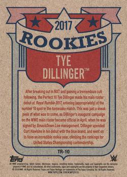 2018 Topps WWE Heritage - Top 10 Rookies #TR-10 Tye Dillinger Back