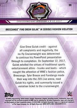 2019 Topps WWE Road to Wrestlemania #39 Breezango Find Drew Gulak in Serious Fashion Violation Back