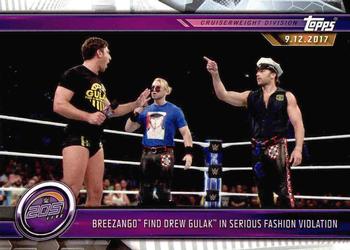 2019 Topps WWE Road to Wrestlemania #39 Breezango Find Drew Gulak in Serious Fashion Violation Front