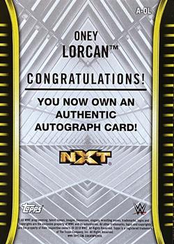 2018 Topps WWE NXT - Autographs #A-OL Oney Lorcan Back