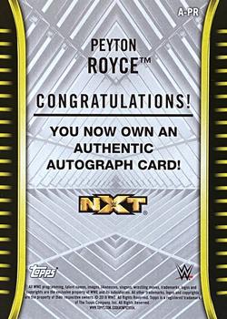2018 Topps WWE NXT - Autographs #A-PR Peyton Royce Back