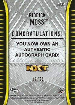 2018 Topps WWE NXT - Autographs Bronze #A-RM Riddick Moss Back