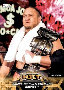 2018 Topps WWE NXT - Matches and Moments #1 Samoa Joe Defeats Mojo Rawley Front