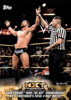 2018 Topps WWE NXT - Matches and Moments #22 Bobby Roode Wins the NXT Championship Front