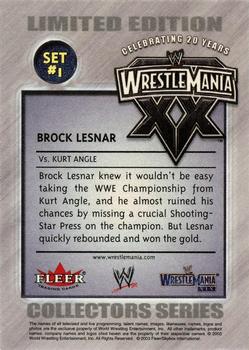 2003 Fleer WWE PPV Set #1 SummerSlam Redemption #NNO Brock Lesnar Back