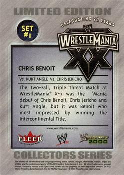 2003 Fleer WWE PPV Set #1 SummerSlam Redemption #NNO Chris Benoit Back