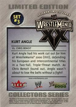 2003 Fleer WWE PPV Set #3 No Mercy Redemption #NNO Kurt Angle Back