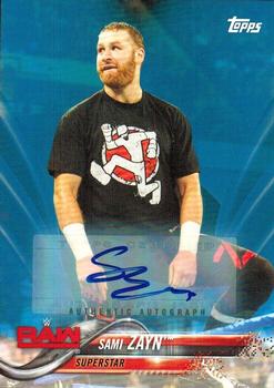 2018 Topps WWE Then Now Forever - Autographs Blue #NNO Sami Zayn Front
