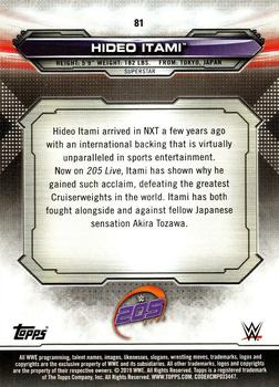 2019 Topps WWE RAW #81 Hideo Itami Back