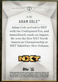 2019 Topps Transcendent Collection WWE #A-AC Adam Cole Back