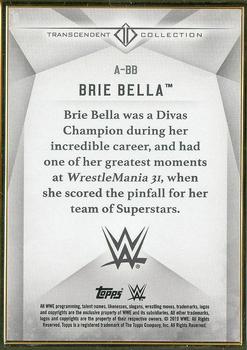 2019 Topps Transcendent Collection WWE #A-BB Brie Bella Back