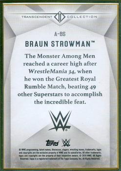 2019 Topps Transcendent Collection WWE #A-BS Braun Strowman Back