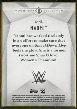 2019 Topps Transcendent Collection WWE #A-NA Naomi Back