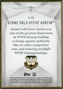 2019 Topps Transcendent Collection WWE #A-SA Stone Cold Steve Austin Back