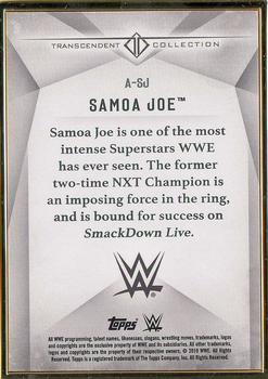 2019 Topps Transcendent Collection WWE #A-SJ Samoa Joe Back