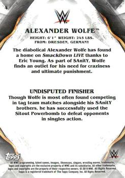 2019 Topps WWE Undisputed #4 Alexander Wolfe Back
