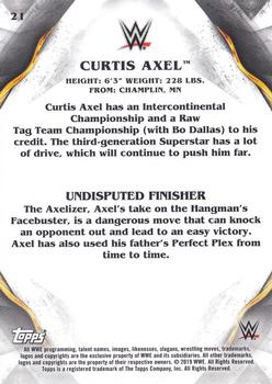2019 Topps WWE Undisputed #21 Curtis Axel Back
