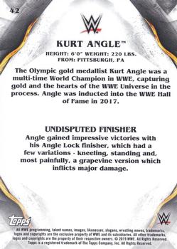 2019 Topps WWE Undisputed #42 Kurt Angle Back