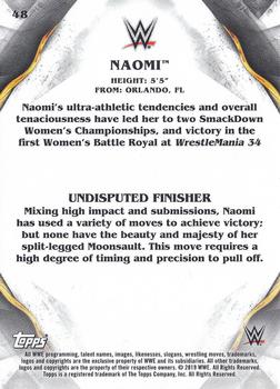 2019 Topps WWE Undisputed #48 Naomi Back