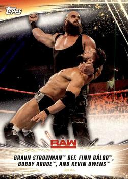 2019 Topps WWE SummerSlam #71 Braun Strowman def. Finn Bálor, Bobby Roode, and Kevin Owens Front