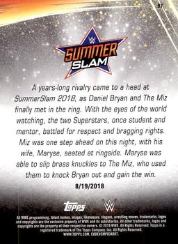 2019 Topps WWE SummerSlam #97 The Miz def. Daniel Bryan Back