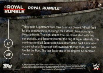 2019 Topps Now WWE #2 Royal Rumble Back
