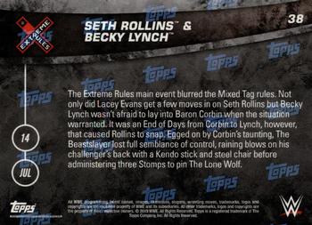 2019 Topps Now WWE #38 Seth Rollins / Becky Lynch Back