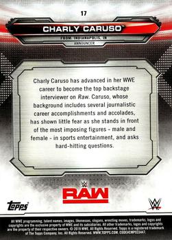 2019 Topps WWE RAW - Bronze #17 Charly Caruso Back