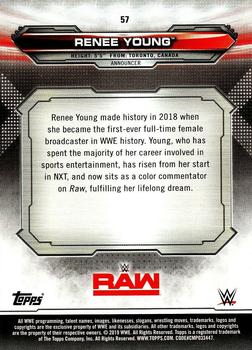 2019 Topps WWE RAW - Bronze #57 Renee Young Back