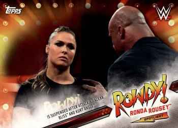2019 Topps WWE RAW - Rowdy Ronda Rousey Spotlight (Part 2) #16 Ronda Rousey Front